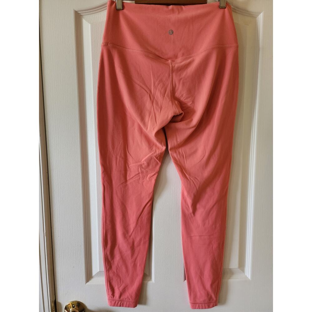 Lululemon Align High Rise Pant Size 10 Full Length Pink Coral Nulu Gym Yoga - Picture 2 of 6